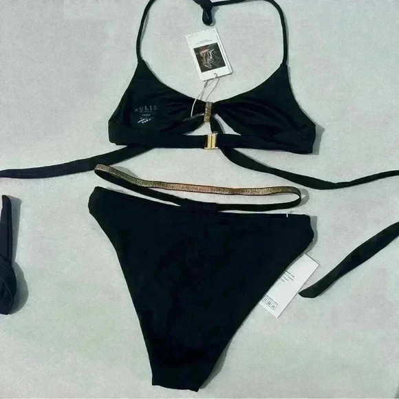SULIS Swimwear Golden Eclipse Top + Bottom - Picture 5 of 9